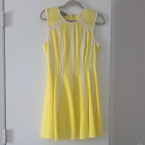 bebe Yellow Sleeveless Mini Dress